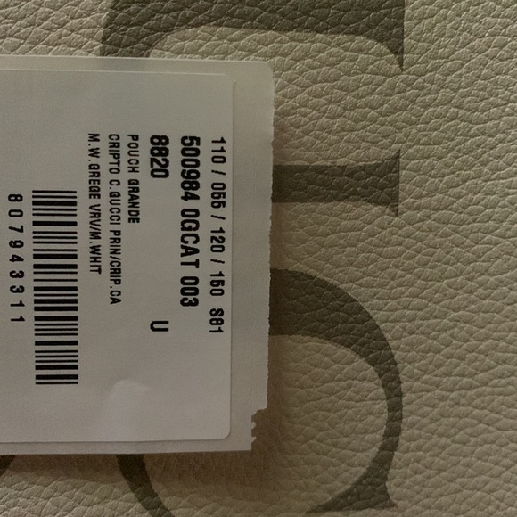 Gucci clutch cream xl pouch authentic nwt - Picture 6 of 6